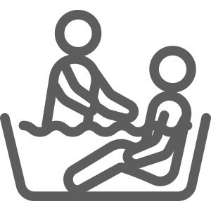 訪問介護・身体介護メニュー（身体の清拭・入浴の介助）のアイコン